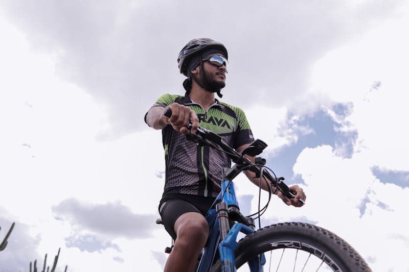 Cyclist on a road bike